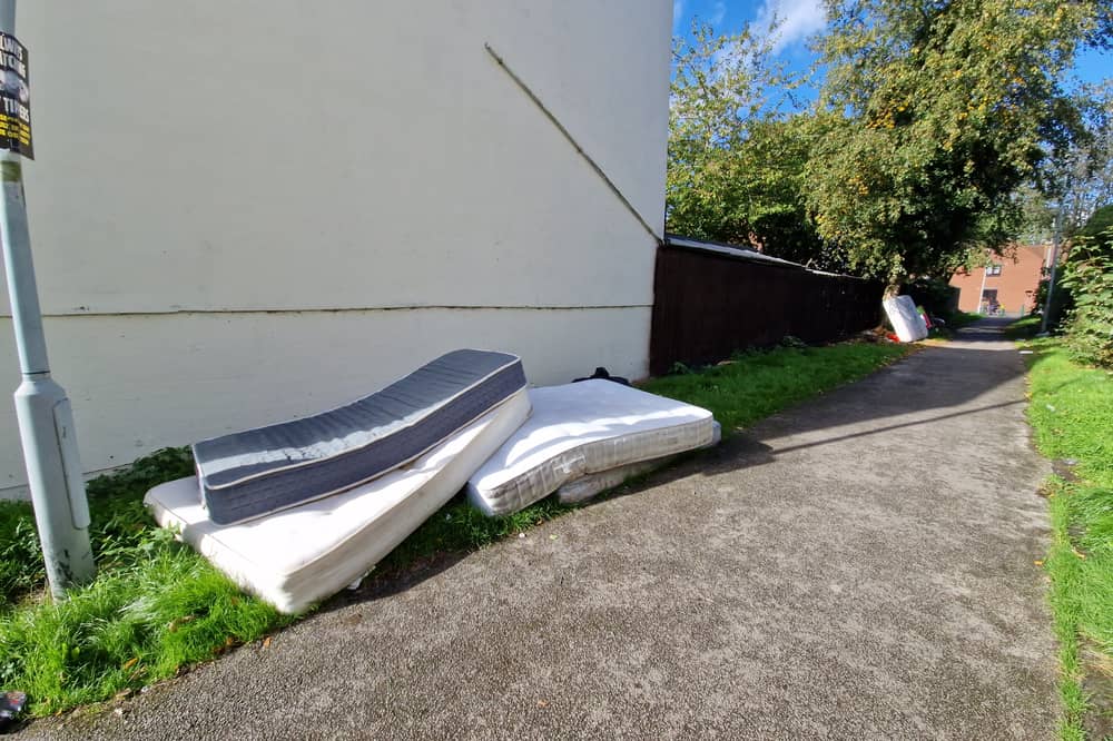Fly tipping in Leicester Street, Wolverhampton
