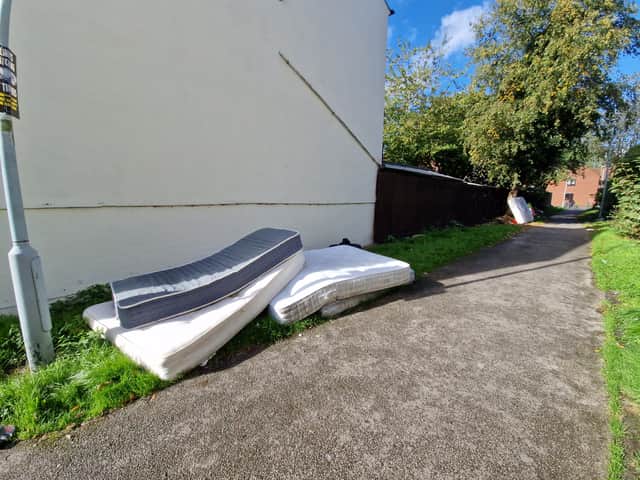 Fly tipping in Leicester Street, Wolverhampton