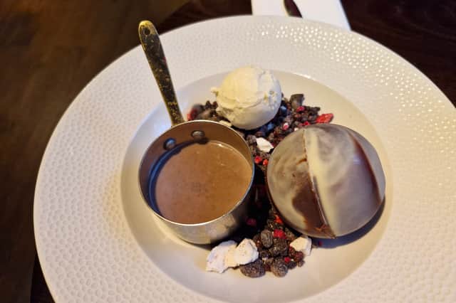 The Chocolate Bomb provided a wonderful postscript to the meal