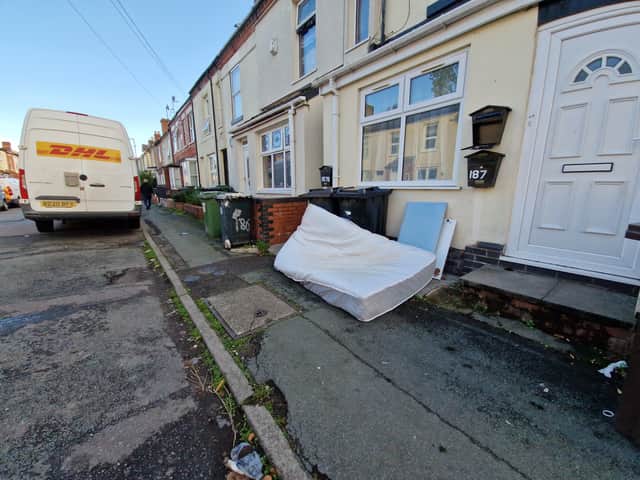 Fly tipping in Leicester Street, Wolverhampton