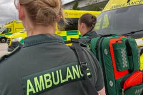 West Midlands Ambulance Service - Stoke crew walking with kit