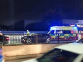 Ambulance arrives at scene of Perry Barr crash