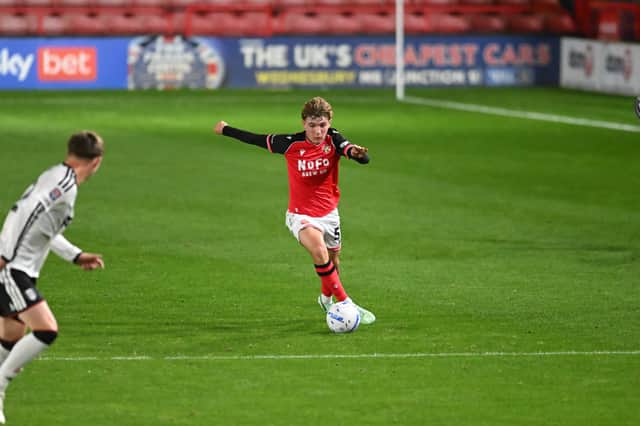 Ryan Sjoerdsma made his first senior start for Walsall in the EFL Trophy on Tuesday.