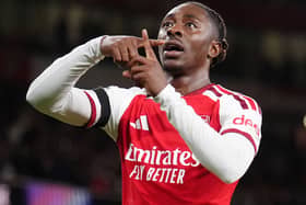 Eberechi Eze celebrates