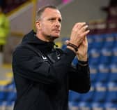 Nicky Hayen thanks the Burnley fans following the draw with Charlton Athletic. Photo: Kelvin Lister-Stuttard
