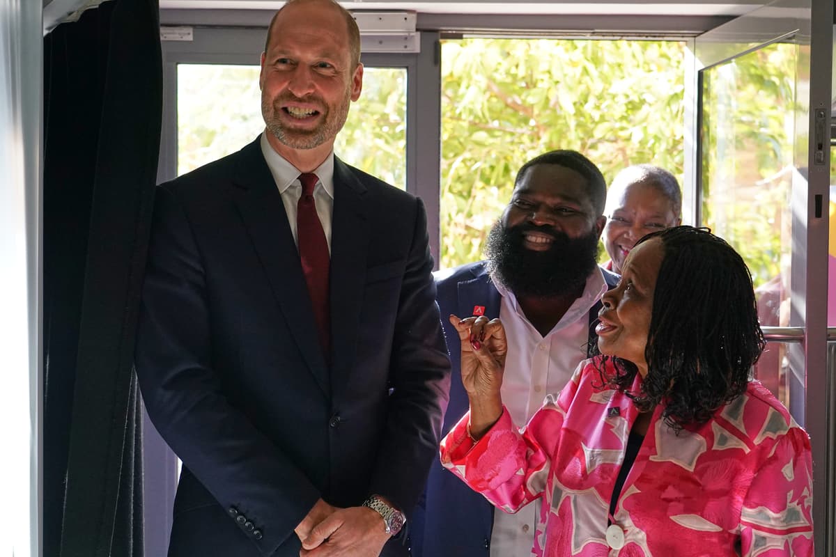 William tells students they are ‘going places’ on visit to bursary scheme