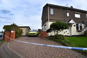 Updated pics from the murder scene at the house on the junction of Coppice Lane and Littlewood Road, Cheslyn Hay.
Tim Thursfield/Iconic Media Group

