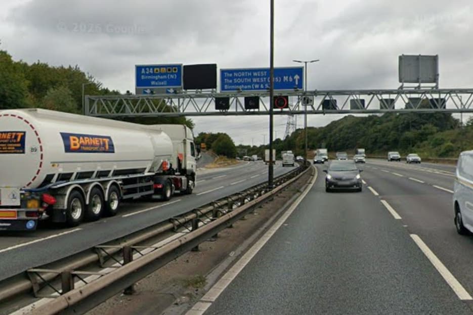 Delays on M6 near Birmingham after car breaks down