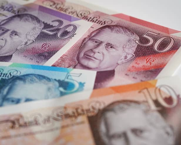 A view of bank notes