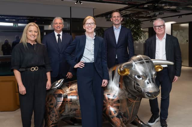 L-R: Vicky Gosling OBE (chair - Birmingham 2027 Invictus Games), Nick Smith (head of infrastructure at Birmingham City FC), Juliet Halfhead (practice senior partner - Deloitte Midlands), Darren Graves (CEO - Deloitte UK) and Mayor of West Midlands Richard Parker