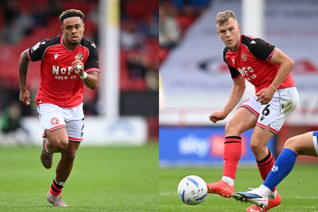 Walsall pair Tai Sodje (left) and Sven Sprangler (right).