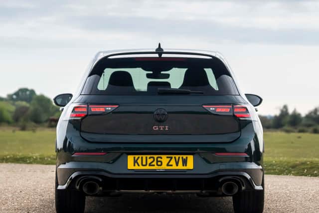 An optional Performance Pack drops the car’s ride height