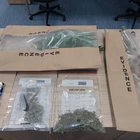 The cannabis and other items were seized from the address. Photo: South Staffordshire Police