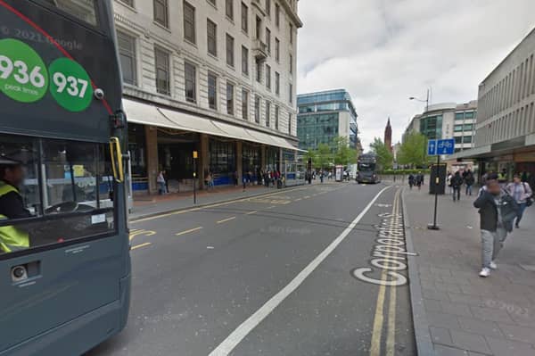 The incident happened on Corporation Street in Birmingham. Photo: Google Street Map