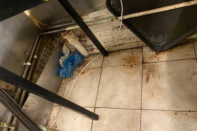 The borough council stepped in after a report of rats outside the premises and rubbish being left next to food in the kitchen