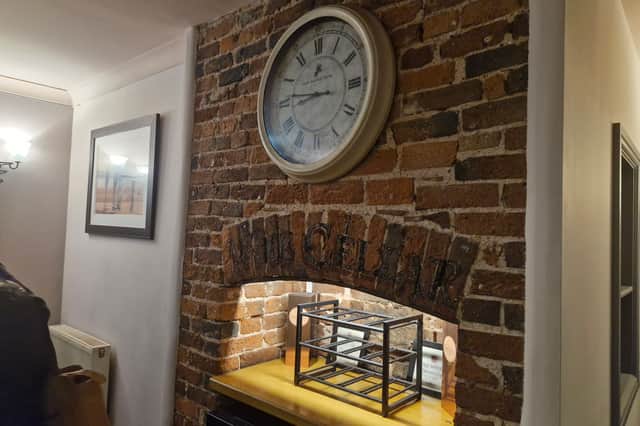The pub has a wide range of eye-catching items on the wall.