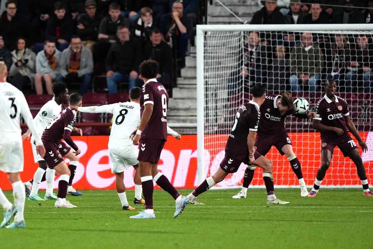 Hearts concede late leveller to draw at home to Nordsjaelland