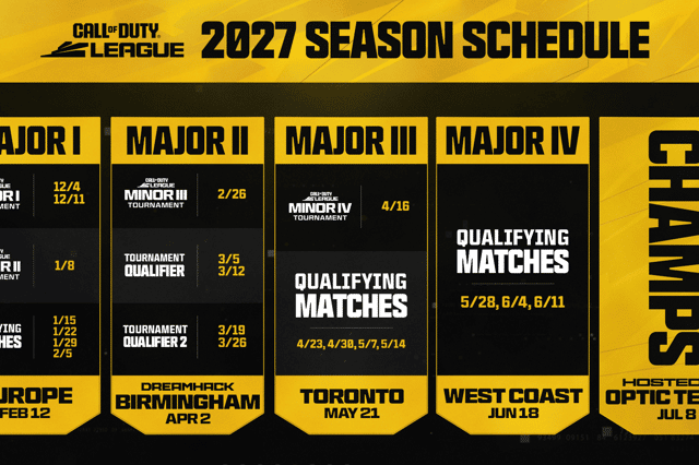 2027 Season Schedule