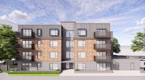 An artist's impression of the proposed flats in Dudley