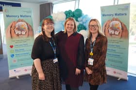 Lou Pickering, Community Service Manager for BSMHFT’s dementia and frailty services (Centre) at the official launch of Memory Matters. 