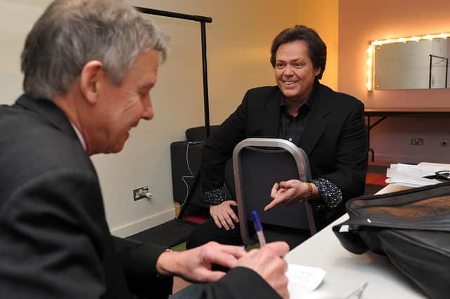 John Scott interviewing Jimmy Osmond, while starring at Birmingham Hippodrome