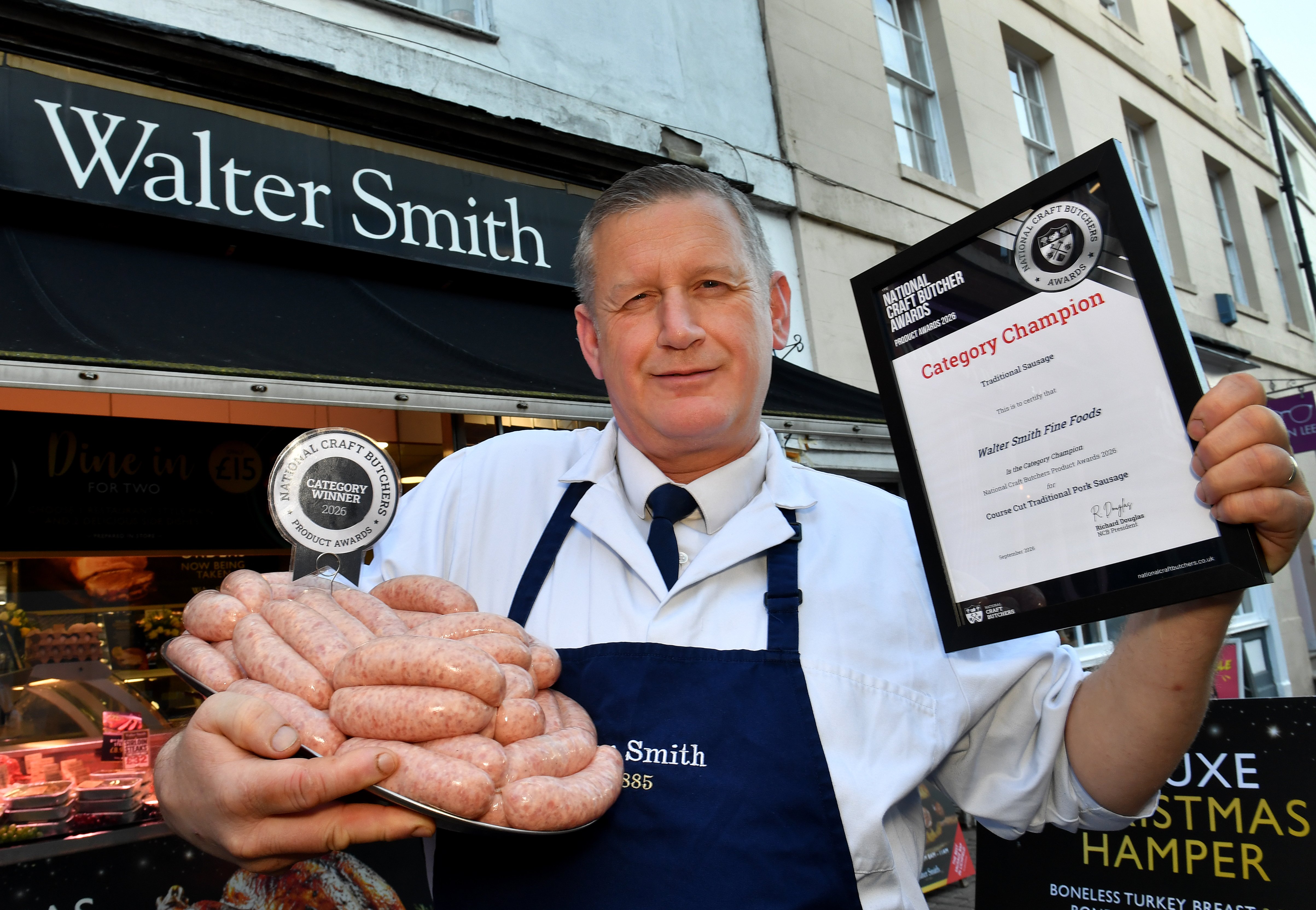 Würstchen eines Metzgers aus Staffordshire zu den besten in England und ...