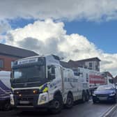 Lorry causes chaos blocking aldi and surrounding roads 