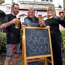 The Chase pub, Rugeley is closing for two weeks for a major refurb. It will be back open on 11th November.
Landlord Steve Banks(centre) with staff Tom Harris and Olivia Till.
Tim Thursfield/Iconic Media Group
