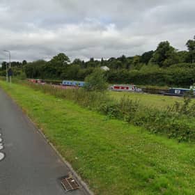 Fire crews were called to Castlecroft Lane after reports of a fire on a canal boat. Photo: Google Street Map