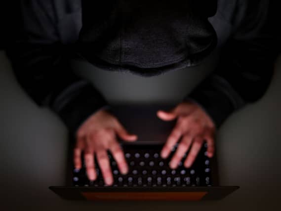 Person using a laptop