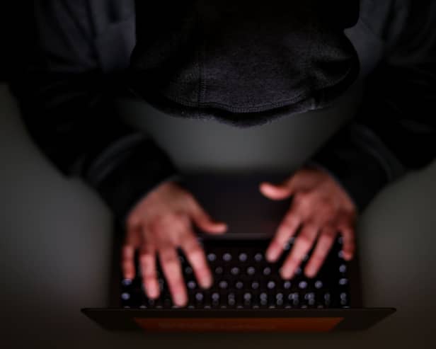 Person using a laptop