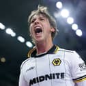Fer Lopez celebrates scoring for Wolves against Burnley 