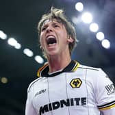 Fer Lopez celebrates scoring for Wolves against Burnley 