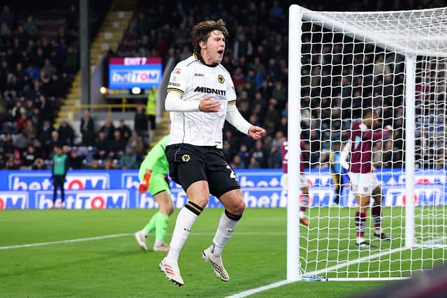 Fer Lopez celebrates scoring for Wolves against Burnley