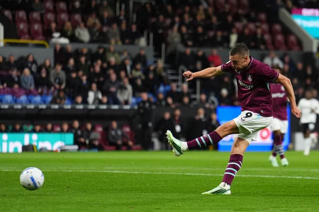 Jamie Vardy fired Burnley ahead in the 20th minute