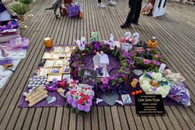 Tributes to Liam Payne at the bandstand in West Park, Wolverhampton