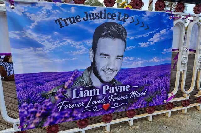 Tributes to Liam Payne at the bandstand in West Park, Wolverhampton