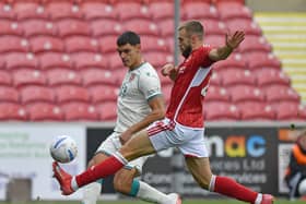Declan Skura was switched to centre-back at half-time.