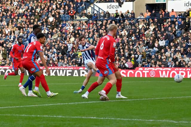 Barney Stewart converted a cool finish for his first Albion goal.