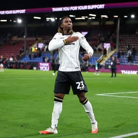 Tawanda Chirewa celebrates Wolves’ victory at Burnley