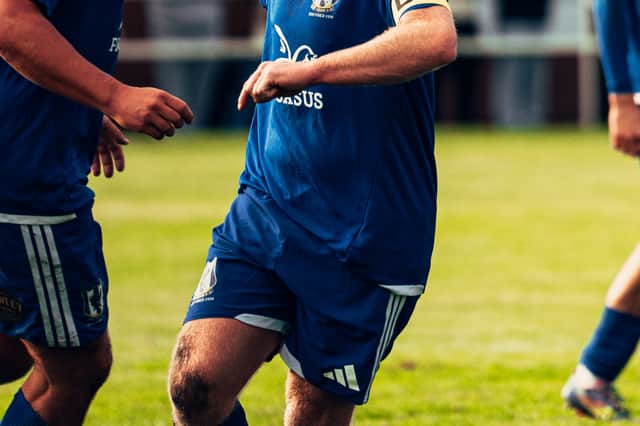 Lye captain Martin Slevin roars on the troops against AFC Wolverhampton City.