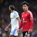 Lisandro Martinez in action against Leeds