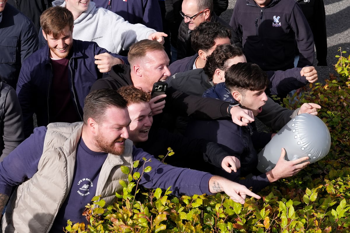 Palace fan trophy taunts turn to stunned silence as Brighton blitz derby rivals