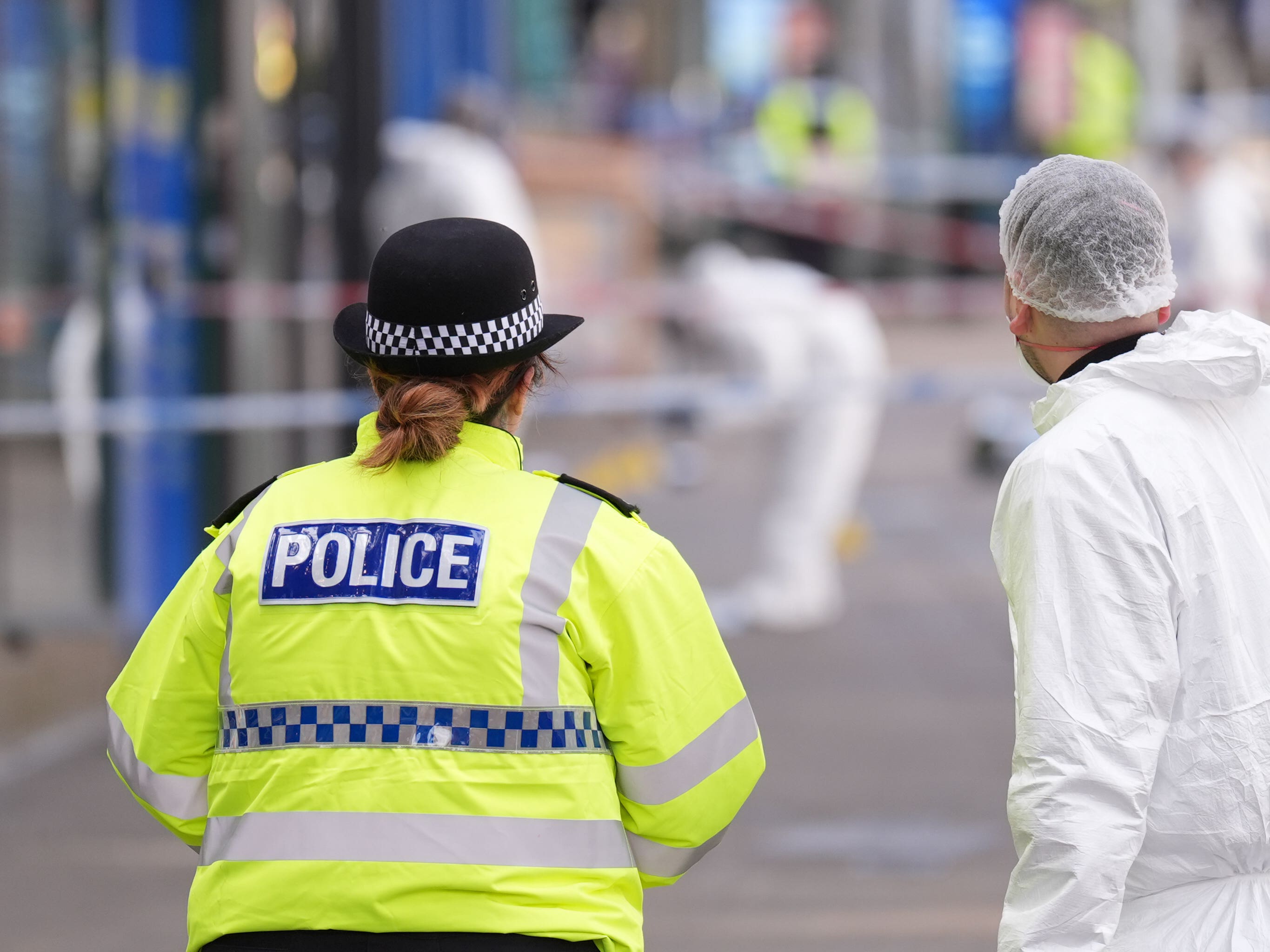 Police at the scene