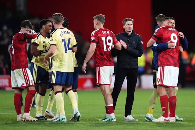 Oliver Glasner (third right) saw his side fail to score at home again (Mike Egerton/PA).