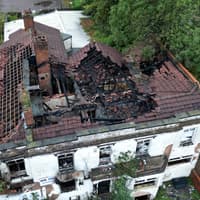 Drone footage shows extent of fire damage at West Bromwich social club