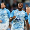Manchester City’s Antoine Semenyo in action