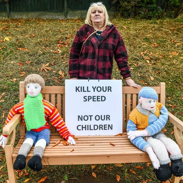 Lorna Rosser, former Lollipop Lady in Fillongley village.