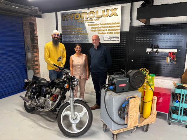 From left: Tirlok Singh, Jaspreet Kaur and John Davis