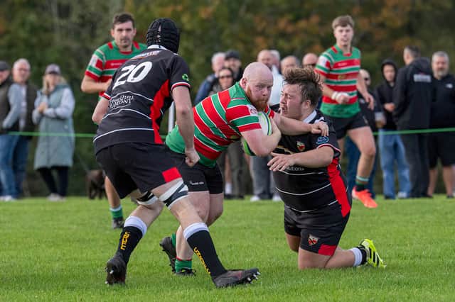 Action from Burntwood's defeat to Crewe & Nantwich on Saturday Picture: Jim Wall